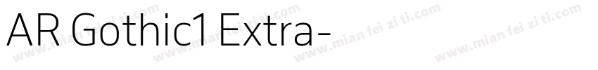 AR Gothic1 Extra字体转换
